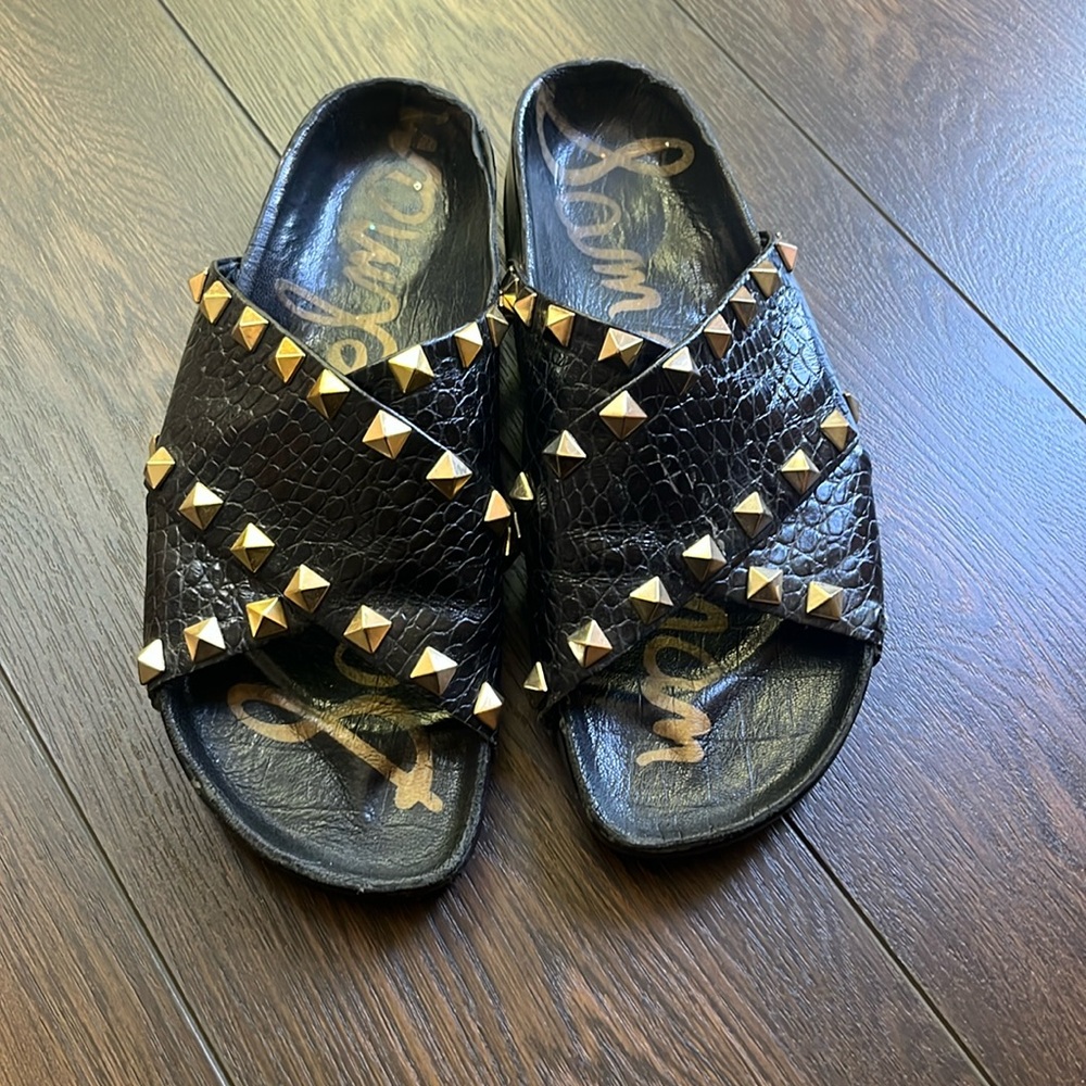 Tendy black Sam Edelman black slides. Size 9 . Great condition